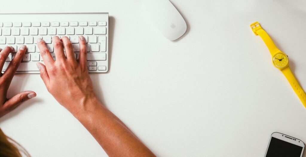 Typing at a keyboard