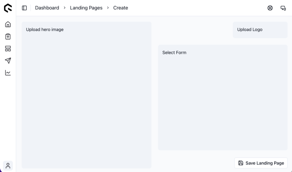 Landing page mockup